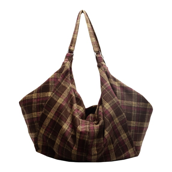 HUISZJ Canvas Underarm Bag, Adjustable Strap Women Shoulder Bag, Reusable Armpit Bag for Work Travel Outdoor (Brown)