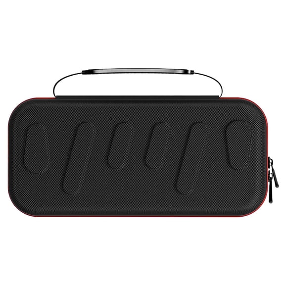 HUISZJ Carrying Case, Shockproof Console Storage Bag with 24 Game Card Slots, Hard Protect Case (Red