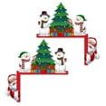 thumbnail image 1 of HUISZJ Christmas Decor Frame Snowman Toppers - 2 pcs Cute Snowman Door Toppers - Wooden Christmas Snowman Ornaments for Party Decor, 1 of 10
