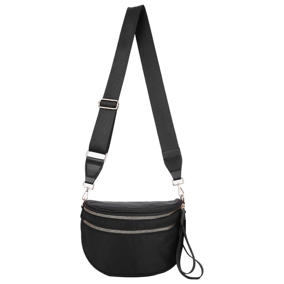 HUISZJ Crossbody Bag Sling Shoulder Bag, Fanny Packs with Adjustable, Sling Bag Sling Shoulder Bag Wallet for Women (Black)