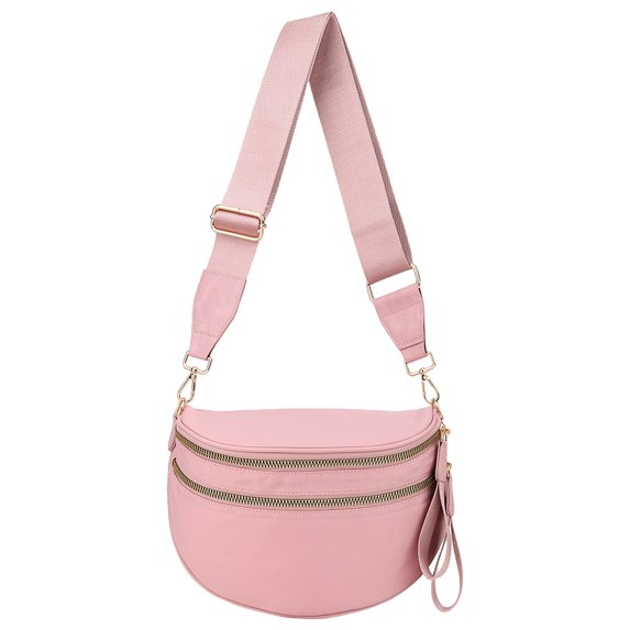 HUISZJ Crossbody Bag Sling Shoulder Bag, Fanny Packs with Adjustable, Sling Bag Sling Shoulder Bag Wallet for Women (Pink)