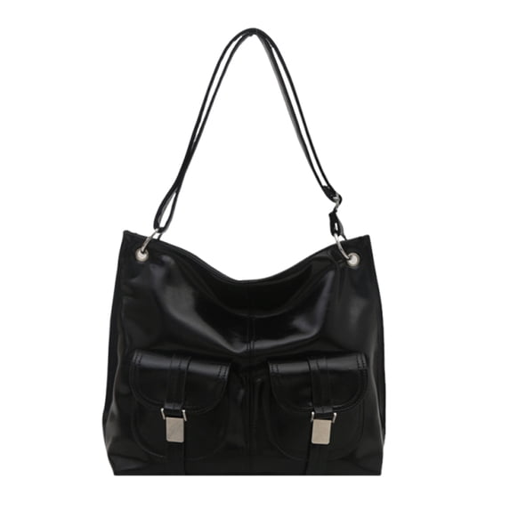 HUISZJ Crossbody Shoulder Bag, Fashion Pocket Storage Commute Bag, Adjustable Strap Shoulder Handbag for Travel Commute Work (Black)