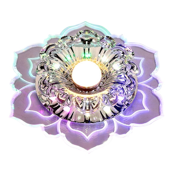 HUISZJ Crystal LED Ceiling Light, LED Recessed Light Flower Shape, Minimalist Ceiling Lamp Decorative for Living Room Bedroom