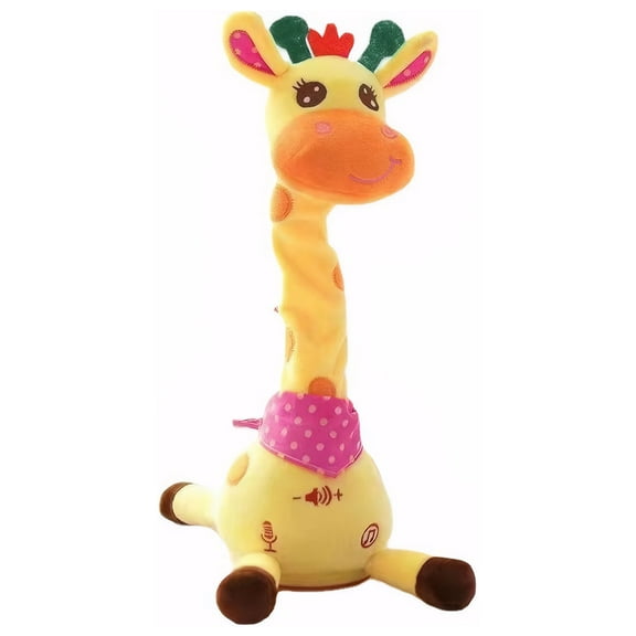 HUISZJ Dancing Talking Giraffe Toy, Interactive Plush Giraffe Toy Recording Feature Electronic Toys for Birthday Party Gift