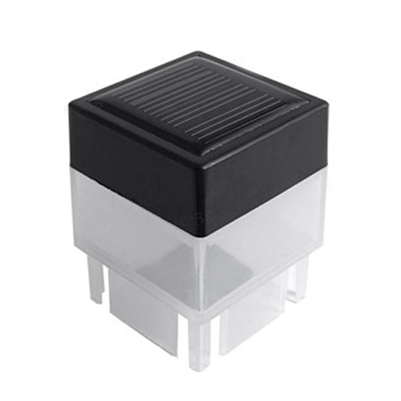 HUISZJ Deck Lamp Solar Post Light, Modern Fence Square Deck Lamp, Auto On/Off Outdoor Pillar Light for Yard Lawn Patio Outdoor (B)