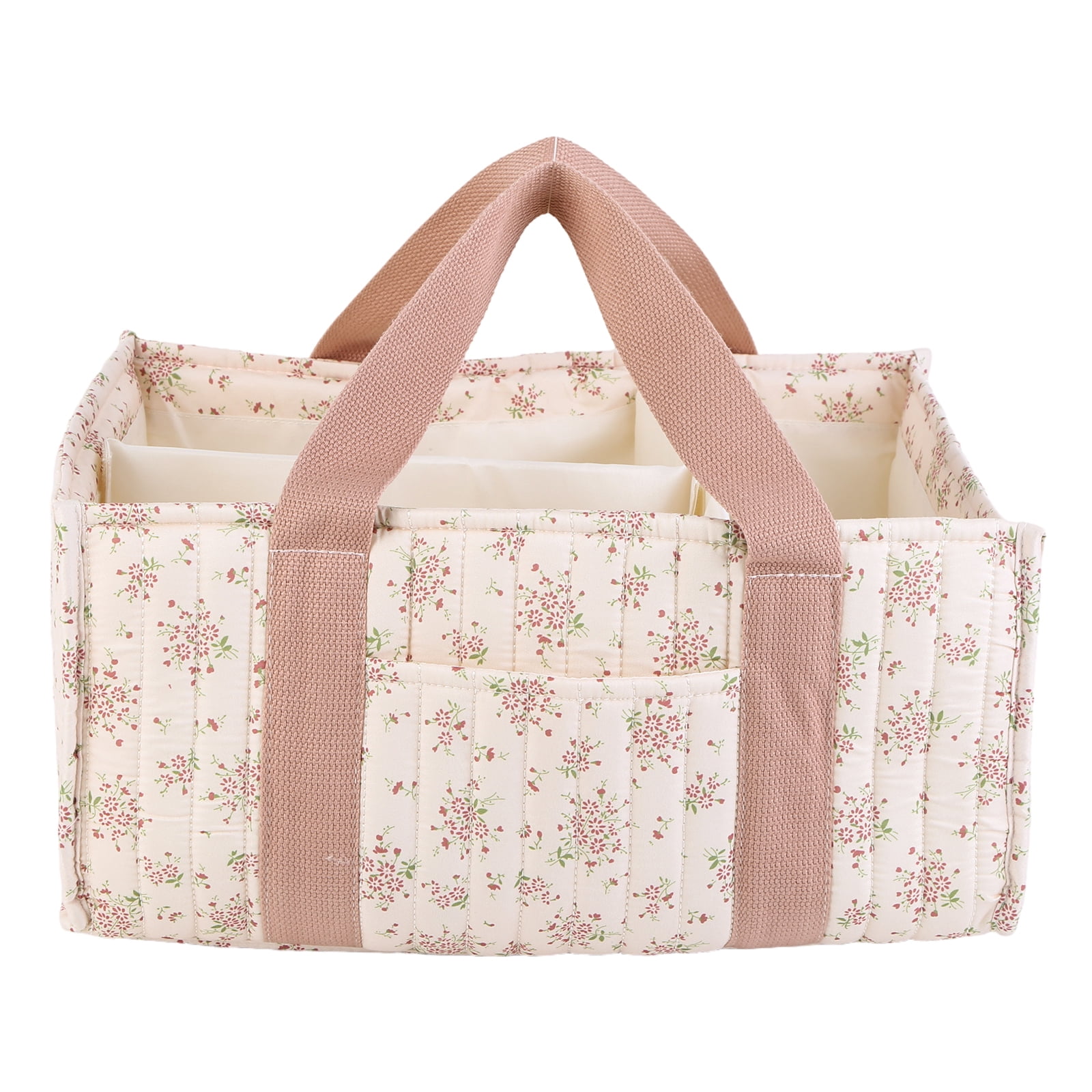 HUISZJ Diaper Caddy Organizer, Large Capacity Storage Basket with Adjustable Divider, Portable Capacity Baby Diaper Bag for Travel Outdoor (D)