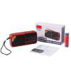 HUISZJ Digital FM Radio BT, Portable Radio Wireless Speaker Support TF Card USB Drive, Rechargeable Radio with LED Screen Display for Home Outdoor(Red)