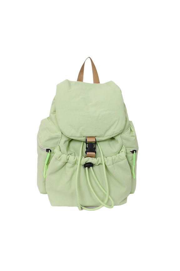 Drawstring Backpack, Large Capacity School Backpack, Multi-Pockets Travel Daypack Bag for Outdoor Travel Work, Green