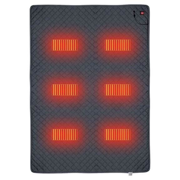 HUISZJ Electric Heating Blanket USB Powered 6 Heating Zones Camping Heated Mat (Blue)