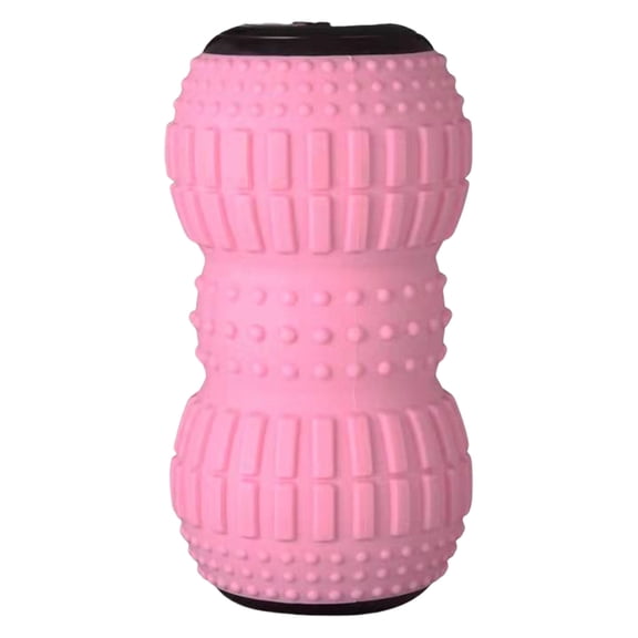 HUISZJ Electric Peanut Ball, Ergonomic Vibrating Roller, Rechargeable Deep Tissue Roller 3 Speed for Shoulder Neck Waist (Pink)