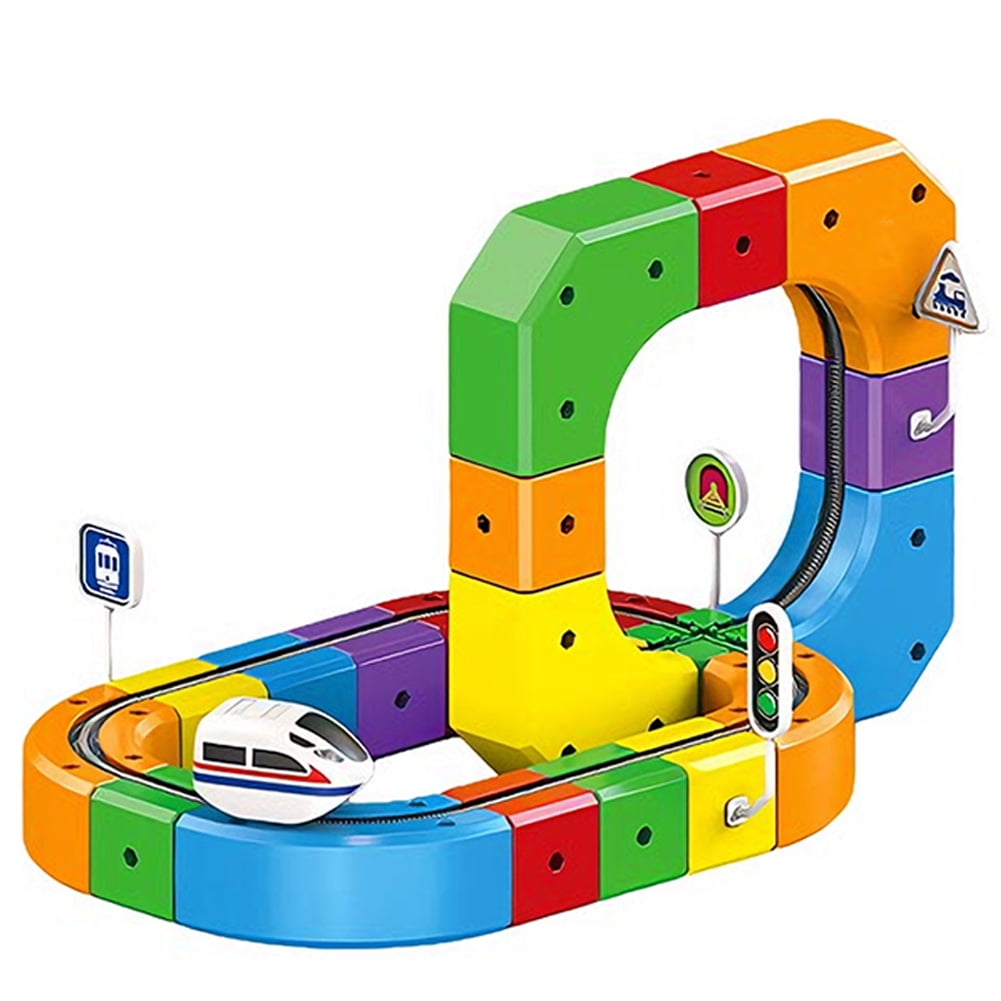 Toys Train With Rails HUISZJ Electric Train Toys Set, Anti-gravity High-Speed Rail Track ...