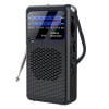 HUISZJ FM AM SW Radio, Battery Operated Radio with Headphone Jack, Portable Radio with LED Flashlight for Outdoor Camping Home Elderly Walking