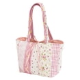 thumbnail image 1 of HUISZJ Floral Quilted Shoulder Bag, Cotton Handbag with Bow, Fashion Underarm Bag for Women Work Shopping Travel (C), 1 of 7