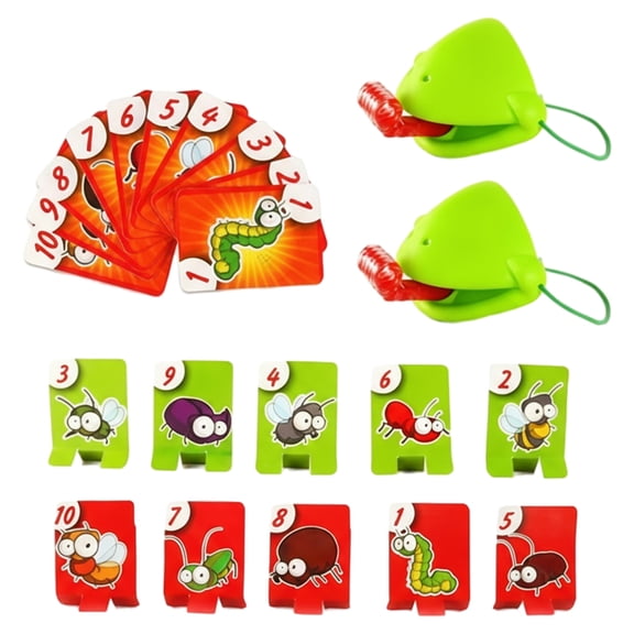 HUISZJ Frog Mask Game Wagging Tongue Lick Cards Board Games Funny Desktop Puzzle Game for Family Party