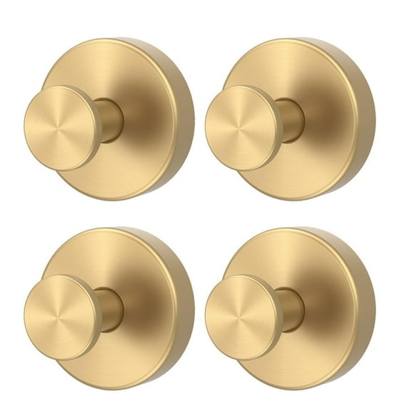 HUISZJ Gold Suction Cup Hooks for Shower Stainless Steel - Removable Towel Hooks for Bathroom Window Glass Wall - Super Suction Wall Hooks for Hanging Towel