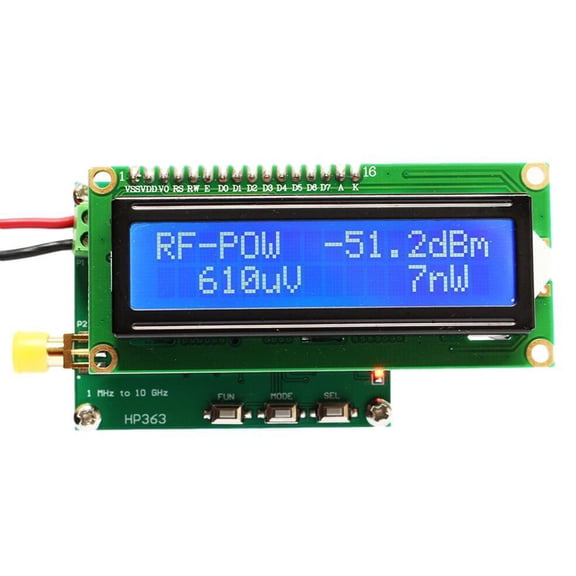 HUISZJ HP363 Digital RF Power, RF Power Meter Power Measurement, 1MHz To 10GHz RF Power Detector -50 To 0dBm Power Attenuation Value Can Be Set