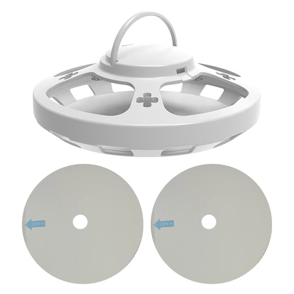 HUISZJ Hanging Flea Lamp Control Flea Catcher, Flea Traps with 2 Sticky Pads, Rechargeable Pest Control Killer 4 Modes Pest for Bug Moth (White)