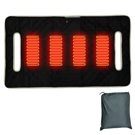 HUISZJ Heated Golf Cart Seat Cover, Universal 4-Zone Heated Seat Cushion with Controller,Black Electric Warming Car Seat Pad for Winter