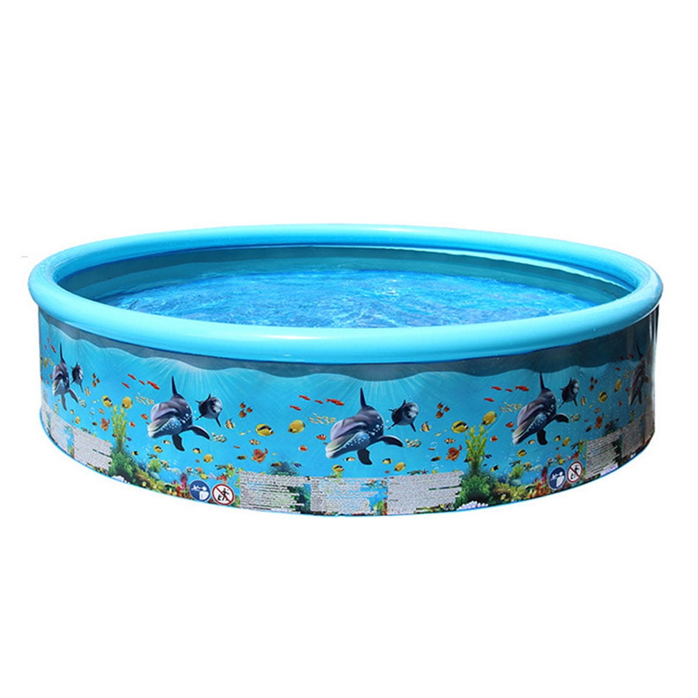 HUISZJ Inflatable Swimming Pool, Circular Outdoor Swimming Pool, Ground Blow Up Pool for Warter Party Suppies (49.22x11.82inch)