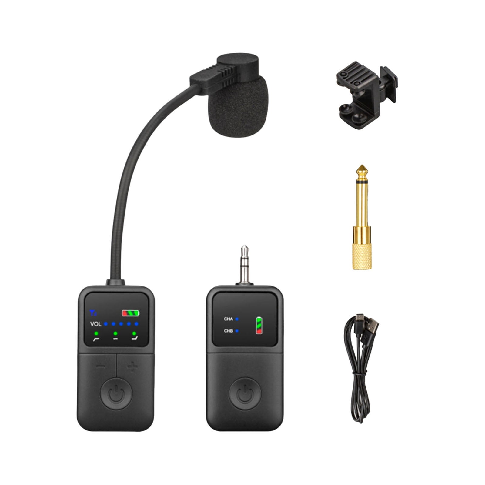 HUISZJ Instrument Microphone, Violin Performance Wireless Microphone, Rechargeable Professional Sound Pickup