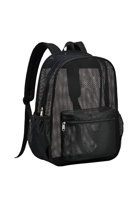 Mesh Backpack, Backpack College Student Backpack with Adjustable Strap, College Student Backpack Fitness Training Bag for Commute Beach Outdoor (Black)