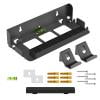 HUISZJ Metal Wall Bracket, Wall Mount with Game Card Slots, Console Holder Stand with 2 Controller Holder Storage Organizer(Black)