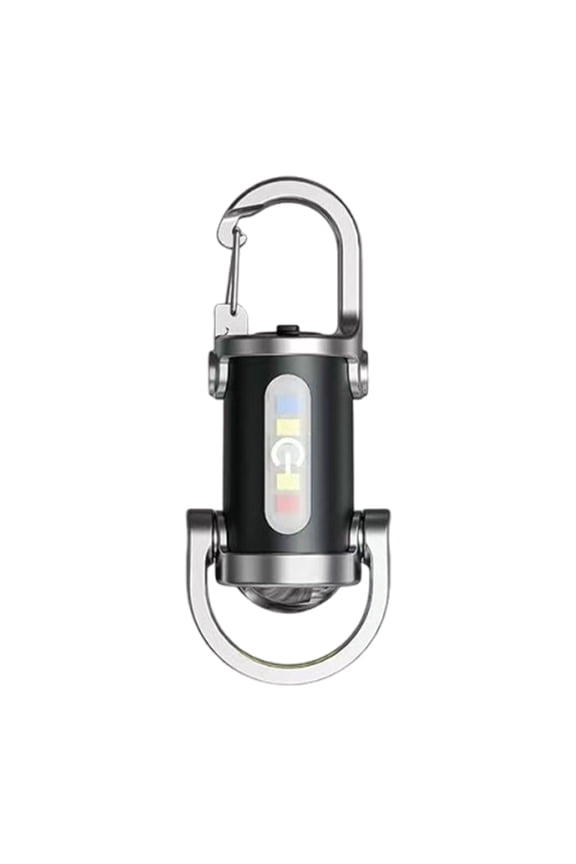 Mini Keychain Flashlight, LED Keychain Flashlight USB Rechargeable Ultralight, Camping Flashlight Handheld Light for Outdoor Emergency (Black)