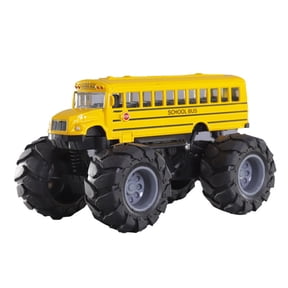 HUISZJ Monster School Bus Die, Metal Model Pullback Action Toy, Portable Big Wheels Play Vehicle Pull Back Car Toy for Party Birthday Gift