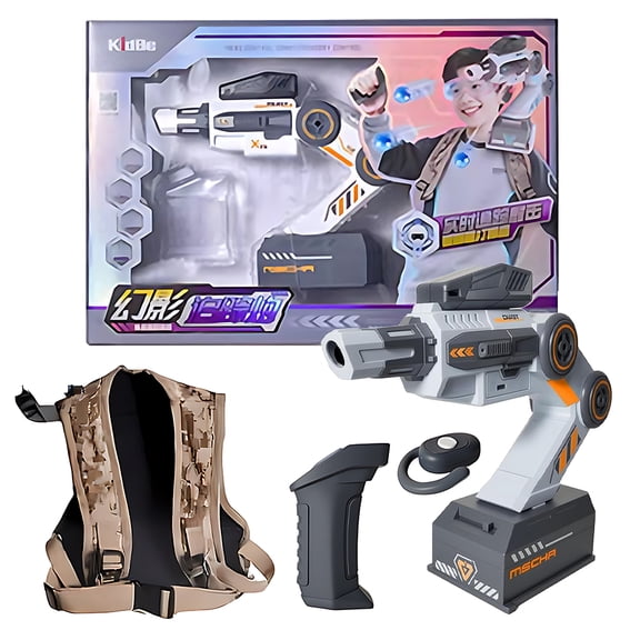 HUISZJ Motorized Blaster, Robot Arm Tracking Blaster with Remote Control, Shoulder Cannon Launcher for Outdoor Party Supplies (Orange)
