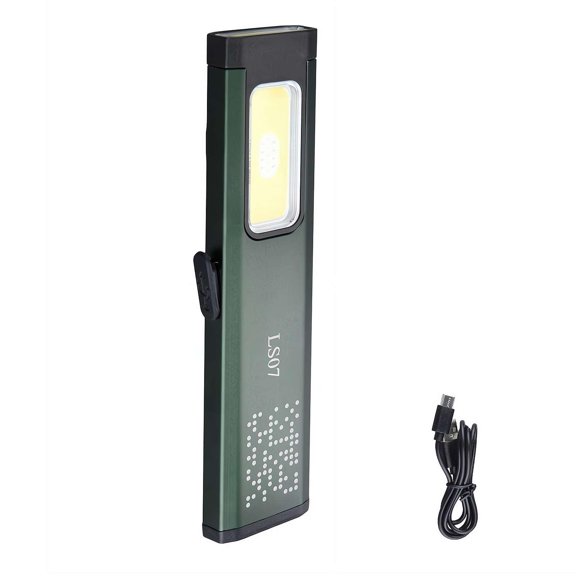 HUISZJ Multi-Mode Pocket LED Flashlight, Rechargeable LED Small Flashlight with Magnetic & Clip, Portable Flat Mini Flashlight for Home Camping Emergency