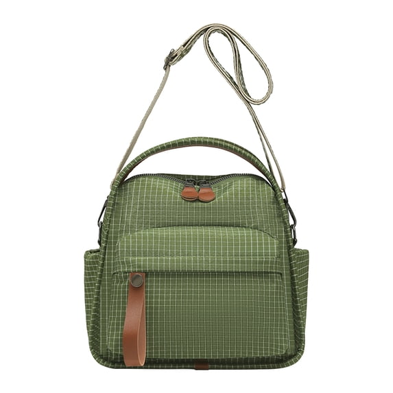 HUISZJ Nylon Crossbody Bag, Women Shoulder Bag with Zipper, Large Capacity Commute Bag for Work Travel Outdoor (Green)
