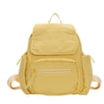 thumbnail image 1 of HUISZJ Nylon School Backpack, Women Multi-Pocket Backpack, Adjustable Shoulder Strap Daypack for Travel School Work (Yellow), 1 of 8