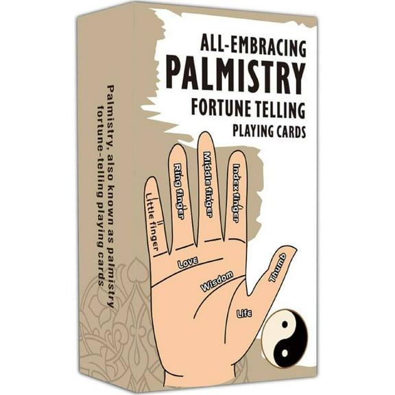 HUISZJ Palmistry Fortune Telling Playing Cards, Unique Oracle Deck 52 Playing Card Deck, Interactive Fun Oracle Deck for Self-Discovery Spiritual Guidance Tool