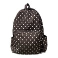 thumbnail image 1 of HUISZJ Polka Dot Backpack, Women Canvas Aesthetic Backpack with Zipper, Retro School Backpack Adjustable Strap for School Work Travel Outdoor (Coffee), 1 of 8