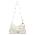 thumbnail image 1 of HUISZJ Polka Dot Underarm Bag, Large Capacity Shoulder Bag with Zipper, Portable Crossbody Bag for Travel Shopping Work, Beige, 1 of 10