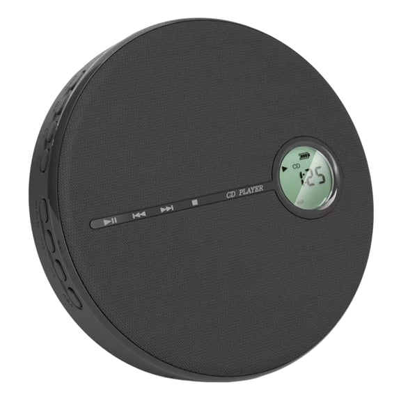 HUISZJ Portable CD Player, Rechargeable Personal CD Player with Speaker, Personal Music Player with Earphone (Black)