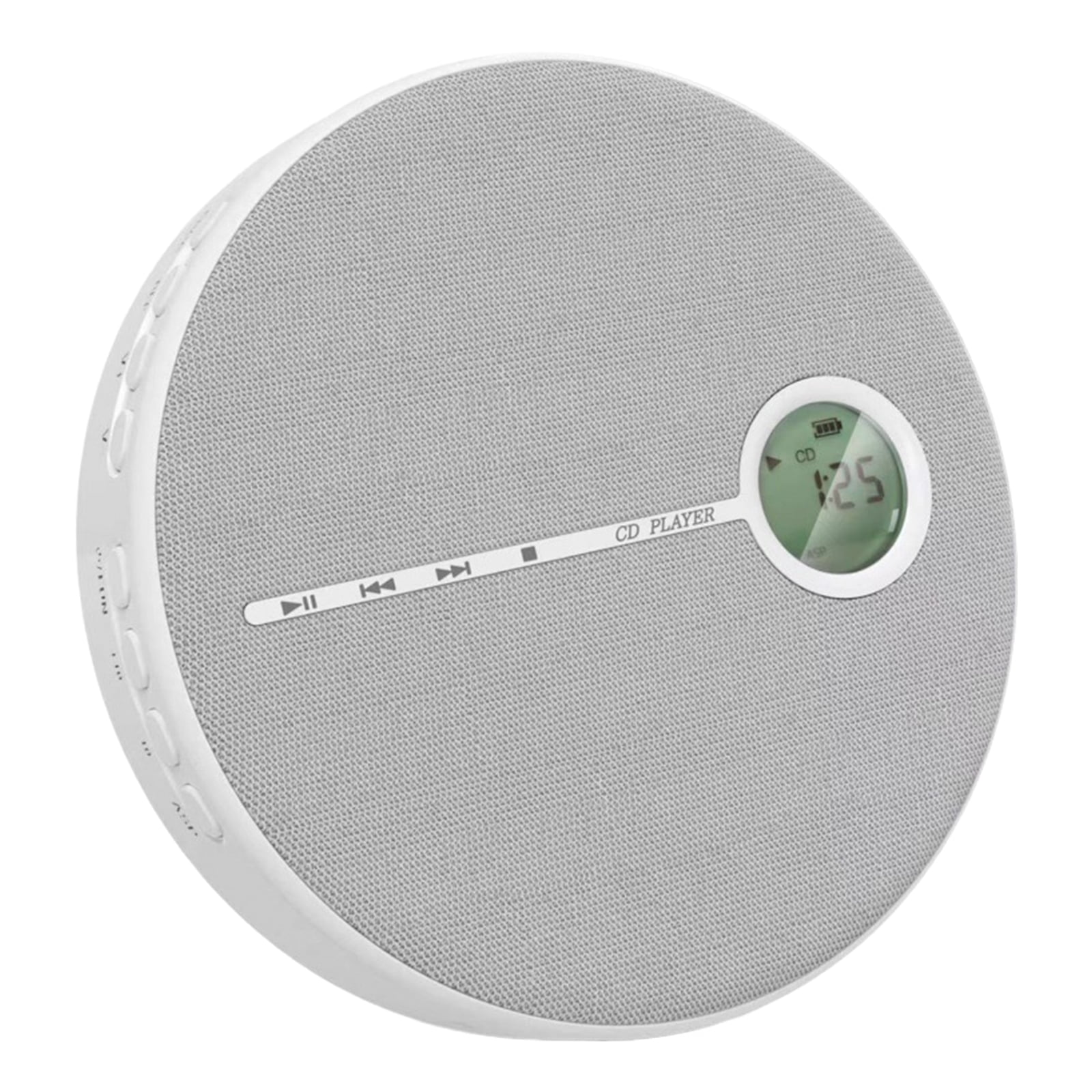 HUISZJ Portable CD Player, Rechargeable Personal CD Player with Speaker, Personal Music Player with Earphone (Gray)