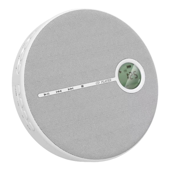 HUISZJ Portable CD Player, Rechargeable Personal CD Player with Speaker, Personal Music Player with Earphone (Gray)