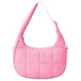 thumbnail image 1 of HUISZJ Puffer Crescent Bag, Quilted Shoulder Bag with Zipper, Adjustable Strap Underarm Shoulder Bag for Work Travel, 1 of 7