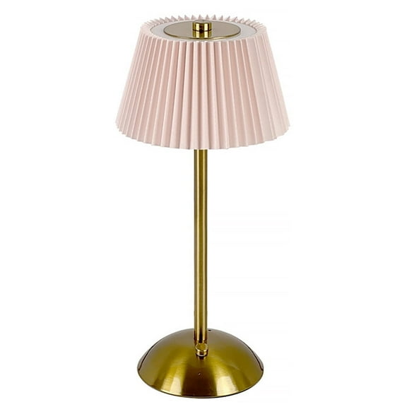 HUISZJ Rechargeable Cordless Table Lamp Pink Alloy Table Lamp USB Charging Touch Light for Bedroom Home