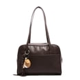 thumbnail image 1 of HUISZJ Retro Tote Bag, Large Capacity PU Dumpling Bag, Top-Handle Slouchy Hobo Purse for Travel Commute Work (Brown), 1 of 7