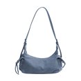 thumbnail image 1 of HUISZJ Shoulder Bag, Punk Style Shoulder Bag Clutch Handbag, PU Leather Top Handle Handbag for Travel Commute Work (Blue), 1 of 8
