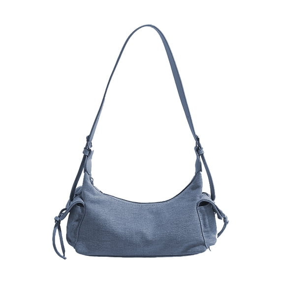 HUISZJ Shoulder Bag, Punk Style Shoulder Bag Clutch Handbag, PU Leather Top Handle Handbag for Travel Commute Work (Blue)