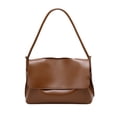 thumbnail image 1 of HUISZJ Shoulder Bag, Tote Handbag with Adjustable Strap, PU Leather Crossbody Bag for Travel Commute Work (Brown), 1 of 7
