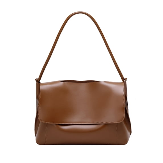 HUISZJ Shoulder Bag, Tote Handbag with Adjustable Strap, PU Leather Crossbody Bag for Travel Commute Work (Brown)