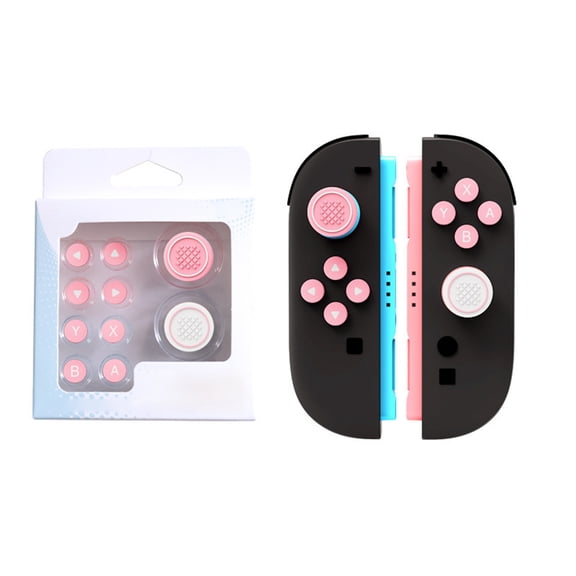 HUISZJ Silicone Keycaps, 3.54x3.54x0.59inch Button Stickers Controller Grip, Non Slip Button Sticker Covers Silicone Controller Thumb Grip