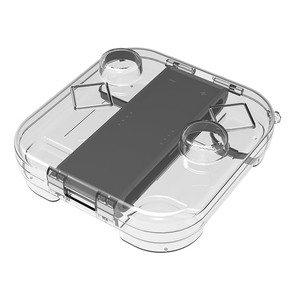 HUISZJ Storage Box, Transparent Storage Box with 3 Game Card Slots, 5.12x4.8x1.65inch PC Storage Case