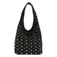 thumbnail image 1 of HUISZJ Stylish Studded Shoulder Bag, rendy Shoulder Bag, Large Capacity Tote Handbag for Women Work Shopping Travel (Black), 1 of 10