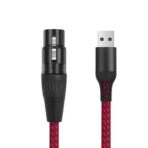 USB Microphone Cable, Mic Link Converter Cable, USB Male To XLR Female Cable, 1M