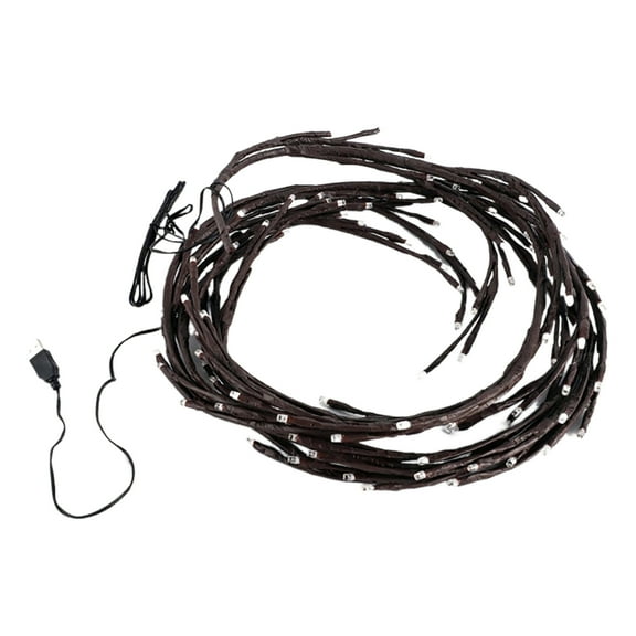 HUISZJ Willow Vine String Lights, 4Ft Remote Vine Lights Wall Decoration, 8 Modes Willow Vine Tree Branch Lights for Home Party Wall